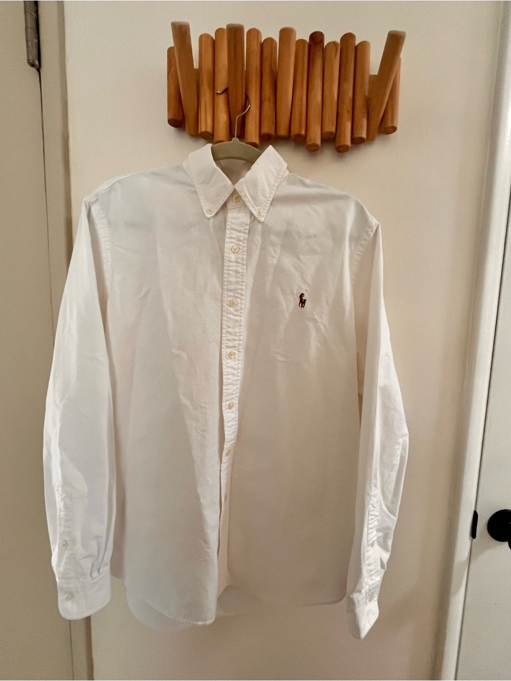 Ralph Lauren White 100% Cotton Button Down Sz L
